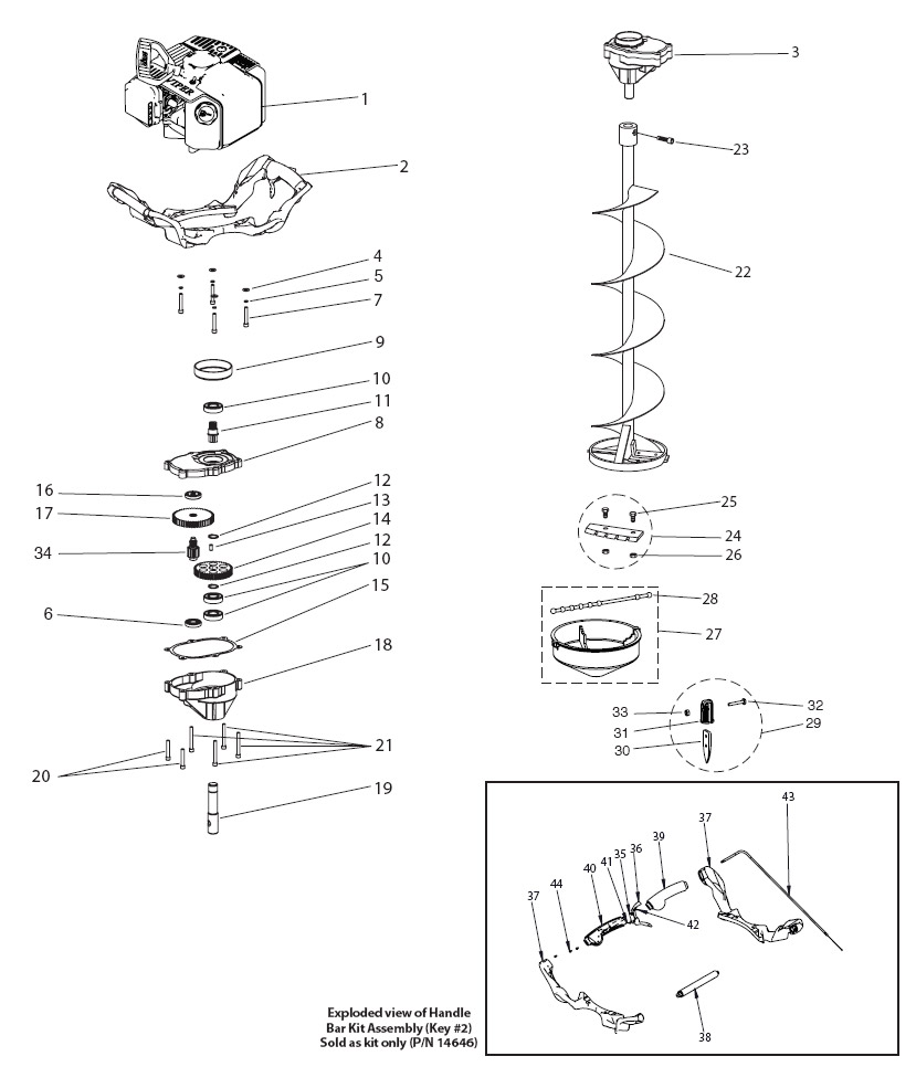 Eskimo Shark 51cc Ice Auger Parts